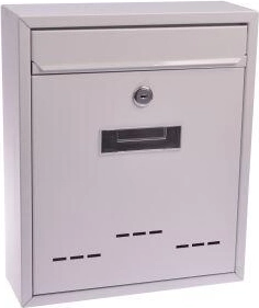 Skrzynka pocztowa RADIM M biała 260 × 310 × 90 mm
