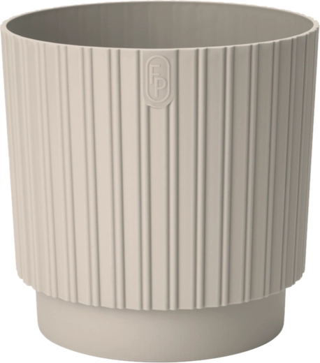 Doniczka MIKA Cyli Petit ECO z plastu z recyklingu 22 cm, migdałowa