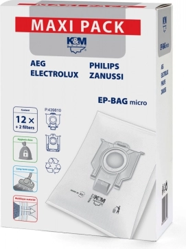 Micro worki do odkurzacza 12+2 EP-BAG Maxi Pack