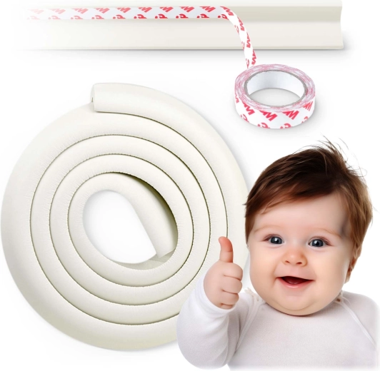 RICOKIDS piankowa osłona krawędzi bezpieczeństwa, biała, 2 m