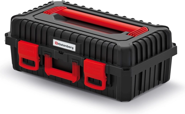 Skrzynia na narzędzia z piankową wyściółką Heavy, 585 × 360 × 217 mm, czarna