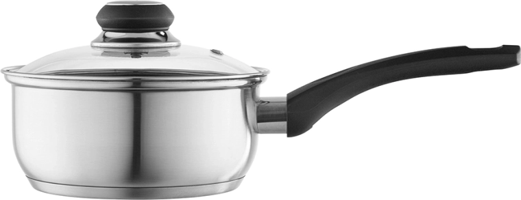 Altom Design Emilio rondel ze stali nierdzewnej 1,2 l 16 cm ze szklaną pokrywką