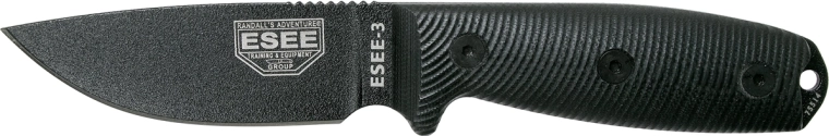 Taktyczny nóż ESEE 3 z stałą głownią, rękojeść G10 i pochewka Kydex