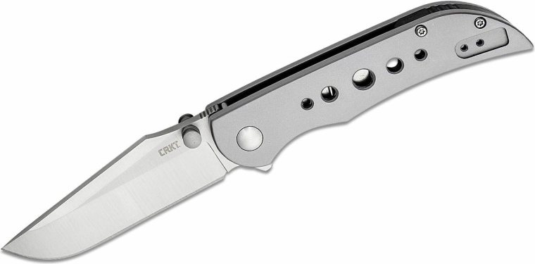 CRKT Oxcart Silver nóż składany 7,8 cm, w całości ze stali nierdzewnej