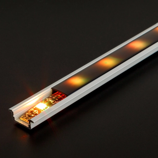 Biały wpuszczany aluminiowy profil U do taśmy LED 1000 mm