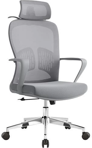 Ergonomiczne krzesło biurowe Baby Mix z zagłówkiem i podparciem lędźwiowym, czarne