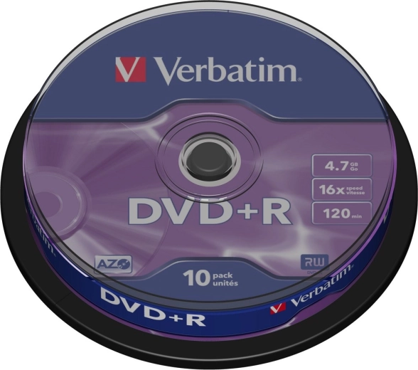 Verbatim DVD+R Matt Silver 4,7 GB 16x - 10 szt.