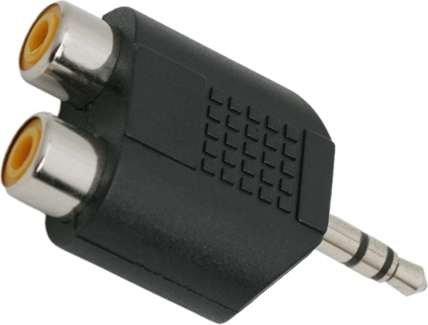 Adapter stereo 2× gniazdo RCA na wtyczkę jack 3,5 mm