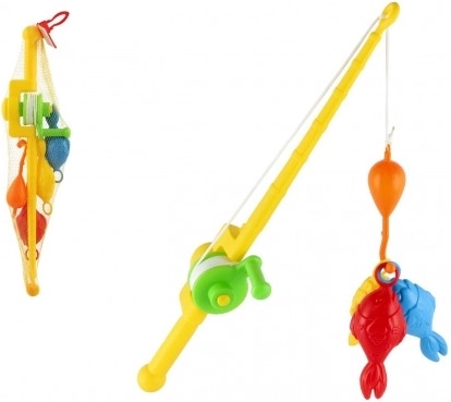 Zabawka dla dzieci zestaw wędkarski z wędką 50 cm w siatce