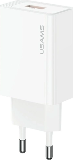 Usams T69 sieciowa ładowarka 18 W USB-A biała