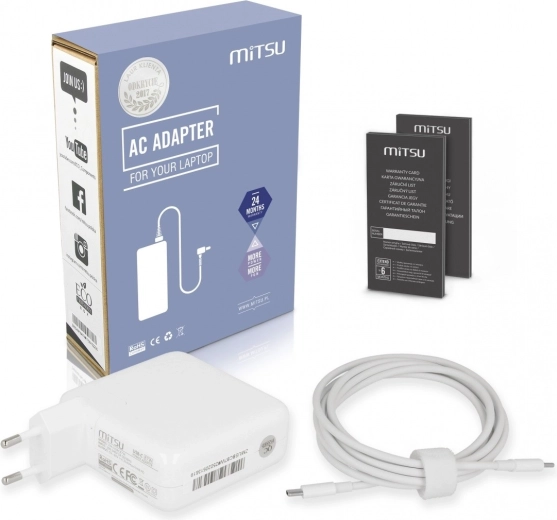 Mitsu USB-C zasilacz do laptopa 87 W z Power Delivery