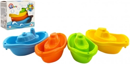 Kolorowe zabawki do wody dla dzieci – plastikowe łódeczki