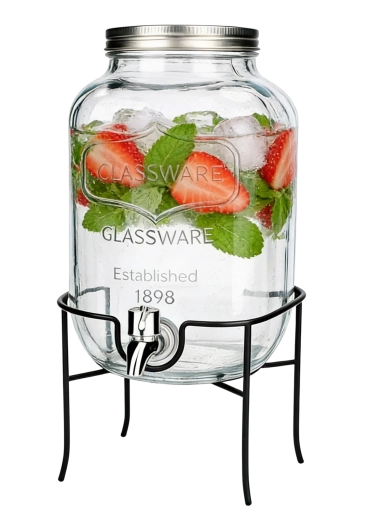 Stabilny metalowy stojak do wyższych szklanek