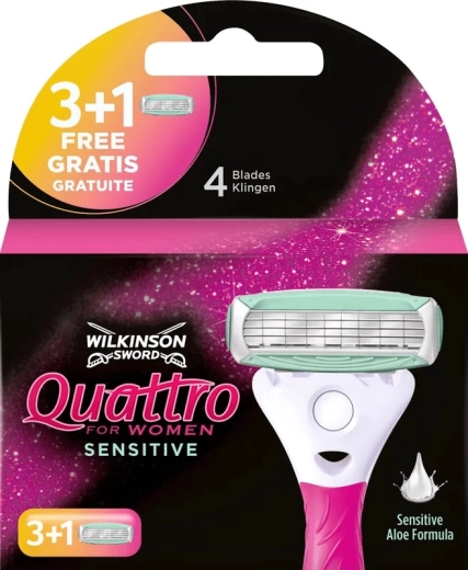 Wilkinson Quattro for Women Sensitive wymienne głowice do golenia 3+1