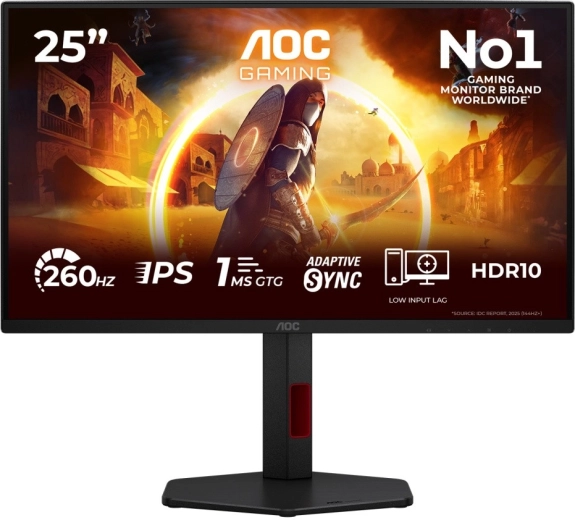 Monitor gamingowy AOC 25G4ZR 24,5" Fast IPS 260 Hz z pivotem