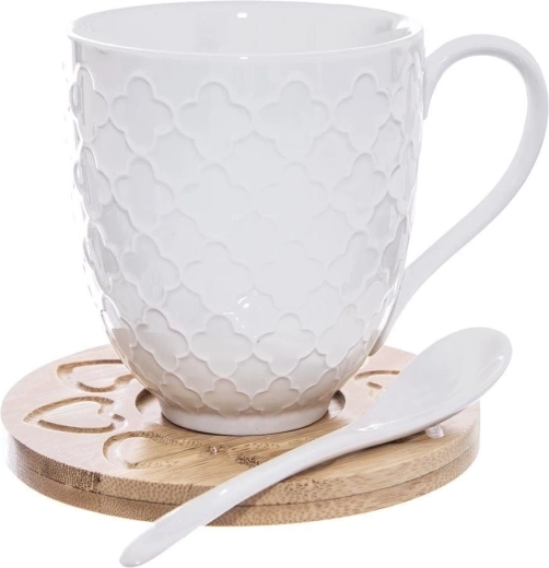 Stylowy wytłaczany dekor i komfortowy uchwyt