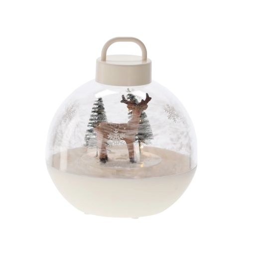 Magiczna zimowa scena z reniferem