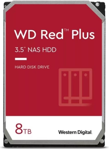 Dysk twardy WD Red Plus 8 TB 3,5" CMR 256 MB 5640 obr./min do NAS