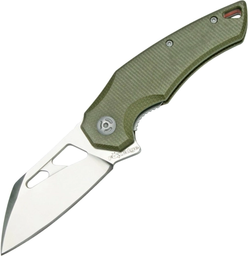 Fox Knives Atrax MOD Edge składany nóż kieszonkowy 8 cm zielona micarta