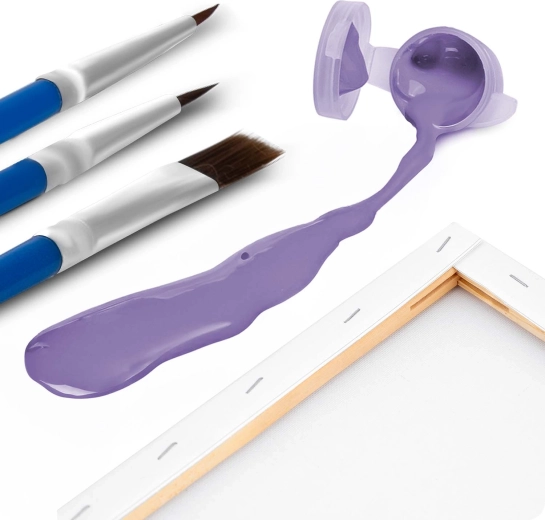 Wszystko w zestawie: 30 farb i 3 pędzle do detali i większych powierzchni