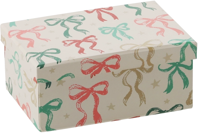 Świąteczne pudełko prezentowe z kokardą 15 × 10,5 × 6,5 cm - 1 szt.