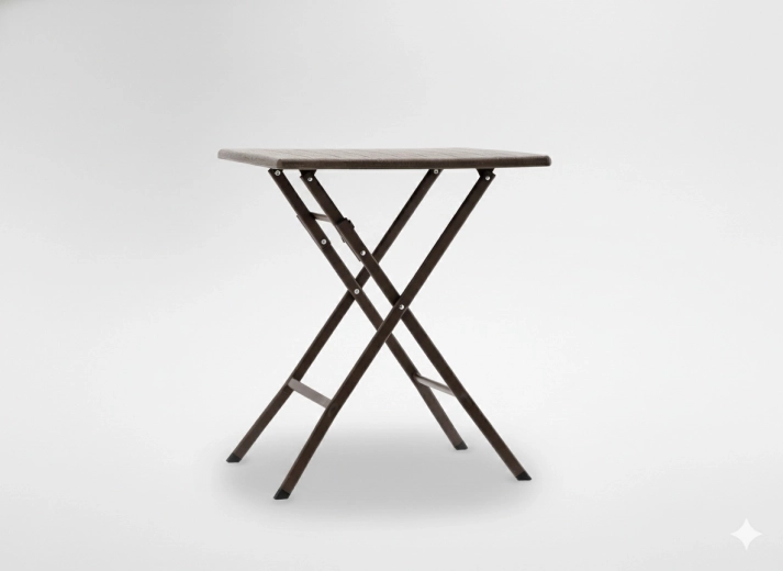 Składany turystyczny stół 61,5 × 61,5 × 73 cm brązowy