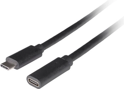 Przedłużacz USB‑C 3.1, M/F, 1,5 m, czarny