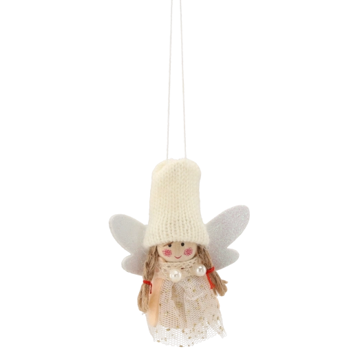 Delikatny kremowobiały aniołek