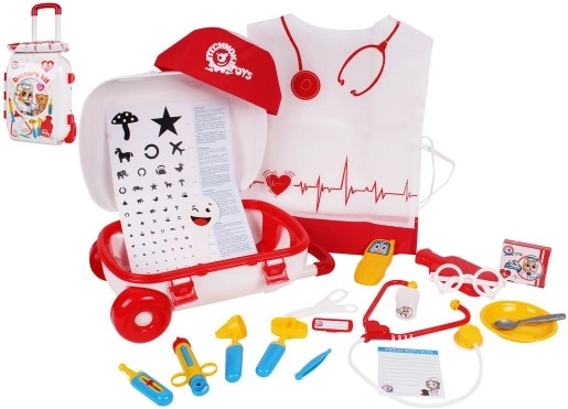 Lekarski Zestaw na Kółkach z Akcesoriami 21szt.