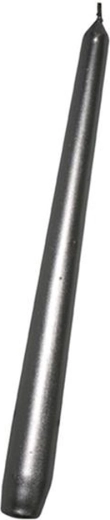 Świeca stożkowa 24,5 cm srebrna