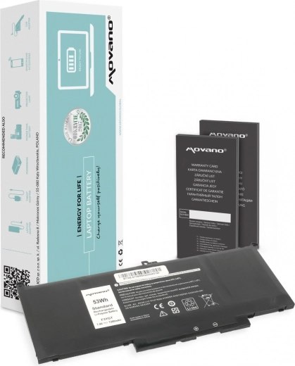 Movano bateria do Dell Latitude 7390 / 7490 (MYJ96) 7200 mAh 53 Wh