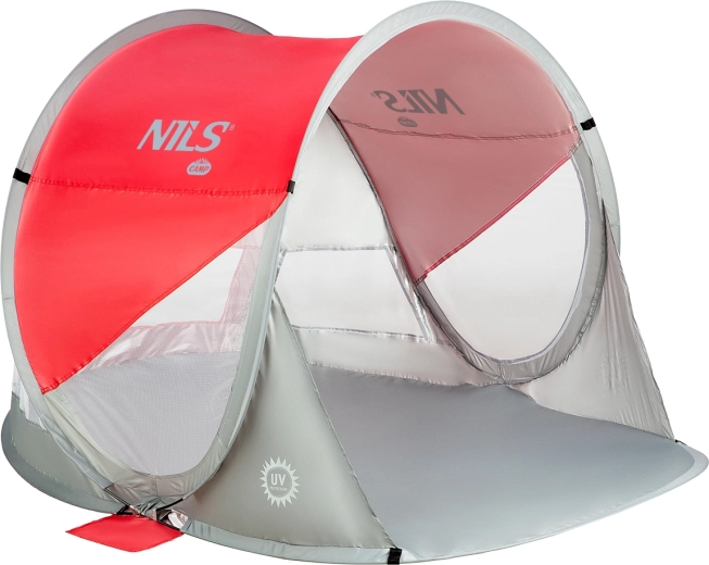 Samorozkładający się namiot plażowy NILS Camp czerwony