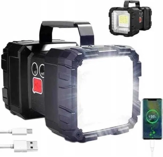 Mocny strumień światła i długi zasięg