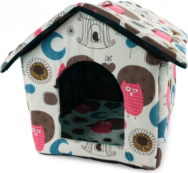 Domek dla psów i kotów XL kolorowe koła z czarnym środkiem