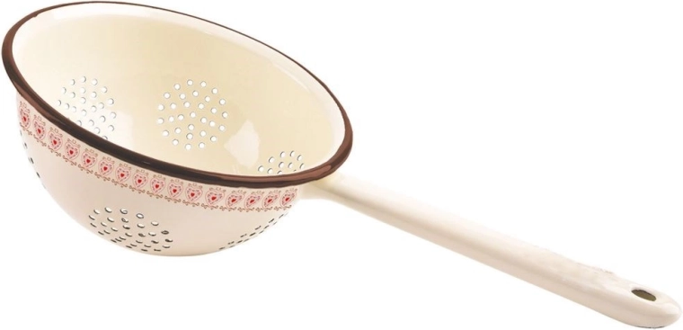 Emaliowany cedzak kuchenny TONCA 20 cm, beżowy