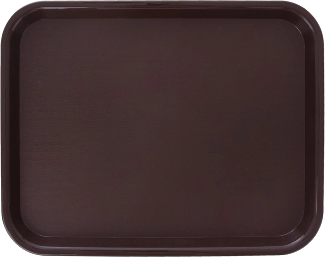 Plastowa taca do serwowania (UH) 45,5 × 35,5 cm brązowa