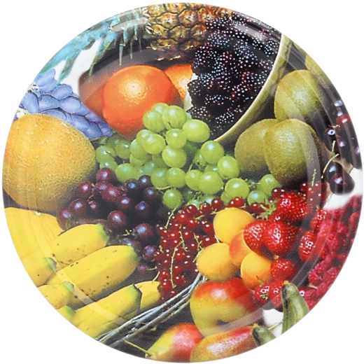 Zestaw metalowych wieczek Twist-off 82 mm z owocowym motywem, 10 szt.