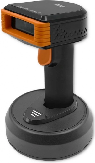 Bezprzewodowy czytnik kodów kreskowych 1D/2D z stacją dokującą Qoltec