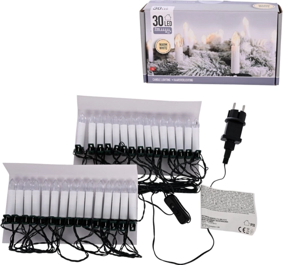 LED łańcuch świetlny świeczki UH 30 LED 4 m ciepłe żółte światło