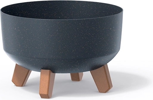 Doniczka Gracia Low Eco Wood 23,5 cm – antracyt