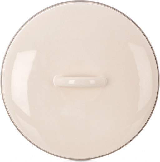 Emaliowana kremowa pokrywka 23 cm