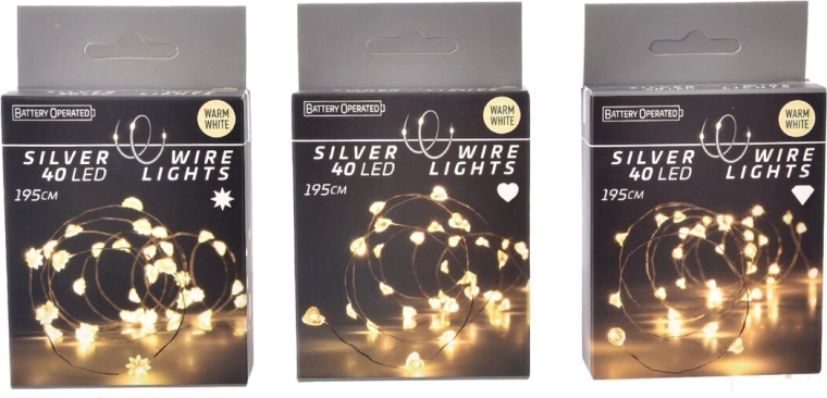 Żółty łańcuch świetlny LED 40 LED (3 warianty)