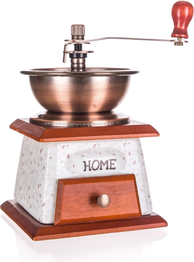 Ręczny młynek do kawy HOME z ceramiki i metalu