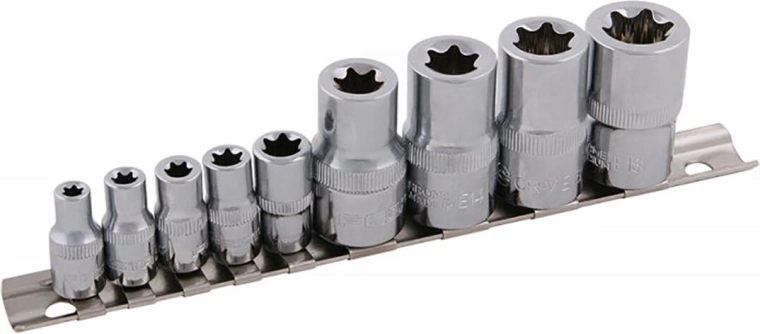Zestaw nasadek TORX E5–E18 FESTA, 9 sztuk