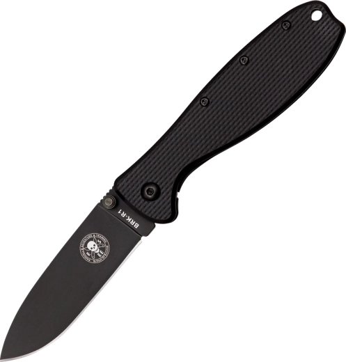 Składany nóż ESEE Zancudo Black, 7,7 cm, cały czarny, FRN