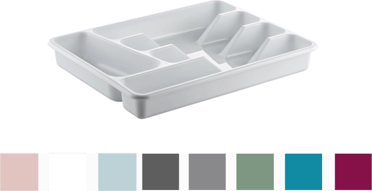 Plastowy organizer na sztućce HOBBY LIFE z 5 przegródkami