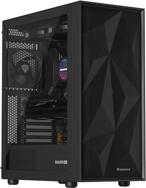 genesis diaxid 605f midi tower czarna z usb‑c