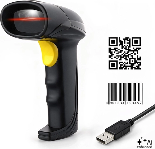 Qoltec czytnik kodów kreskowych 1D i 2D z USB