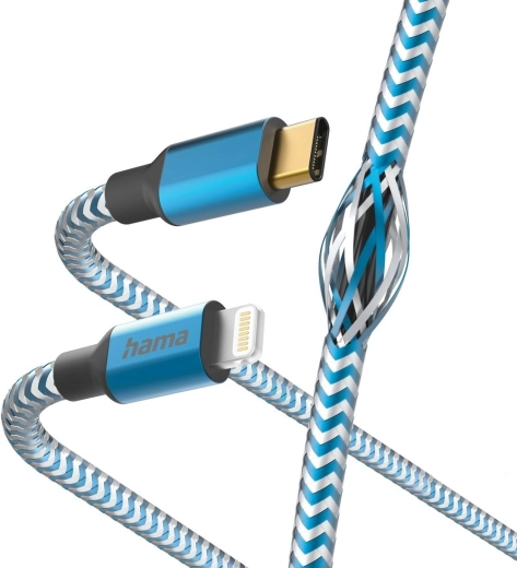 Kabel do ładowania 1,5 m USB-C Lightning niebieski