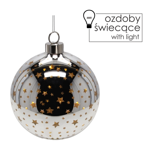 Elegancki srebrny design z gwiazdami